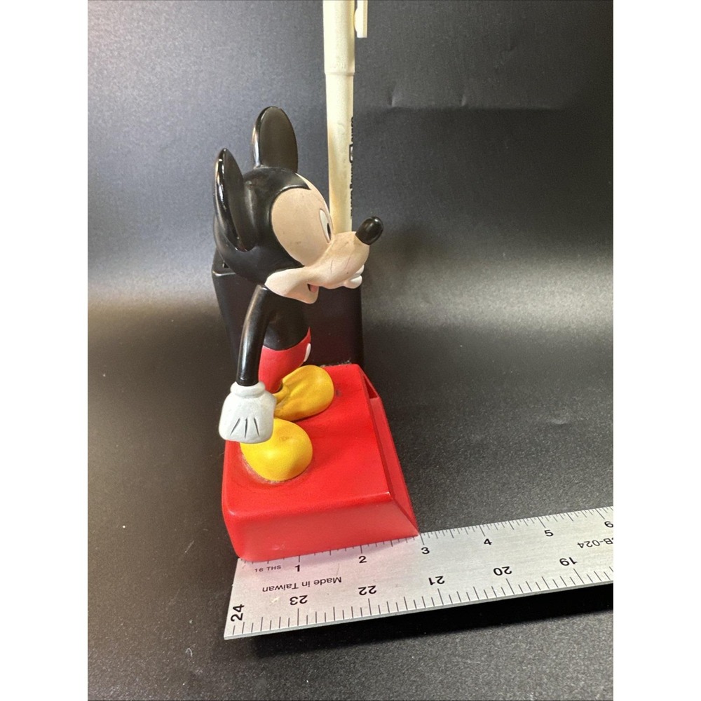 Vintage Disney Mickey Mouse Pen & Pencil Holder Notepad Holder Desk Org w/ Pen - Picture 7 of 11